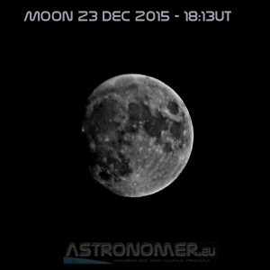 Moon 23 Dec 2015 Mobile Phone image taken through a Telescope Finder
